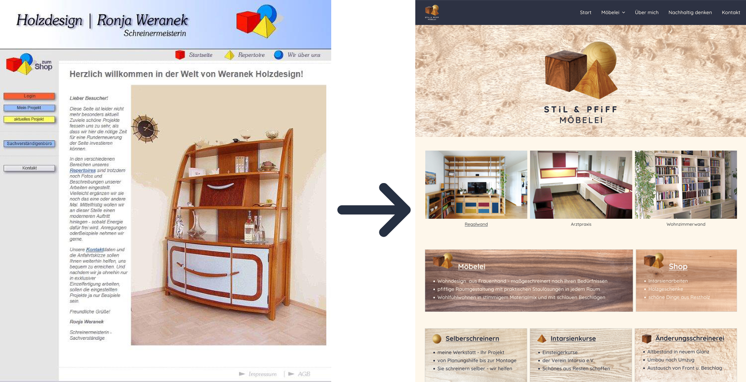 Aus Holzdesign Weranek wird Stil und Pfiff.